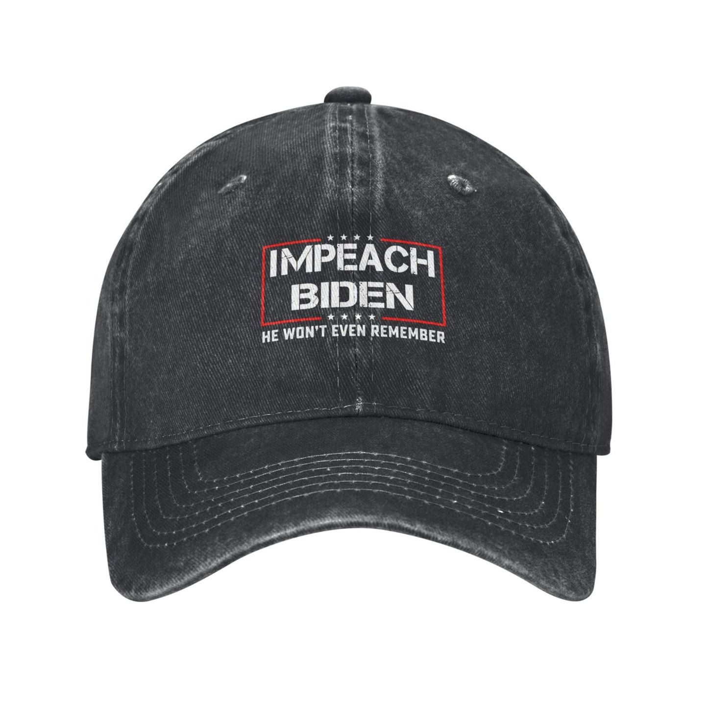 IMPEACH BIDE N Printed unisex baseball cap adjustable cap outdoor sunshade trucker hat