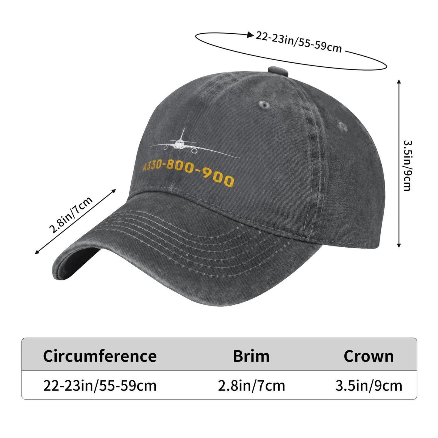 A330-800-900 Printing unisex baseball cap adjustable hats Outdoor leisure hat veteran gift