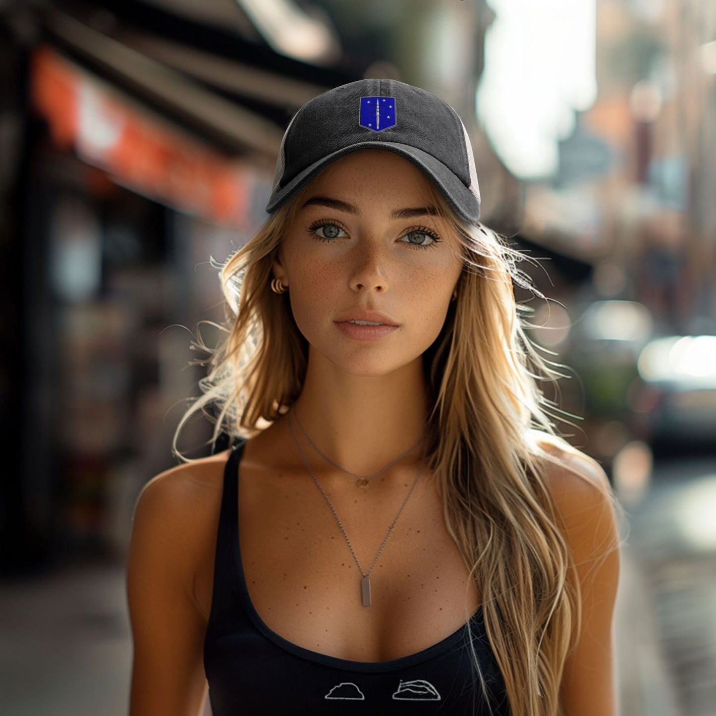 MSOS Insignia Printed unisex baseball cap adjustable grid baseball cap veteran gift