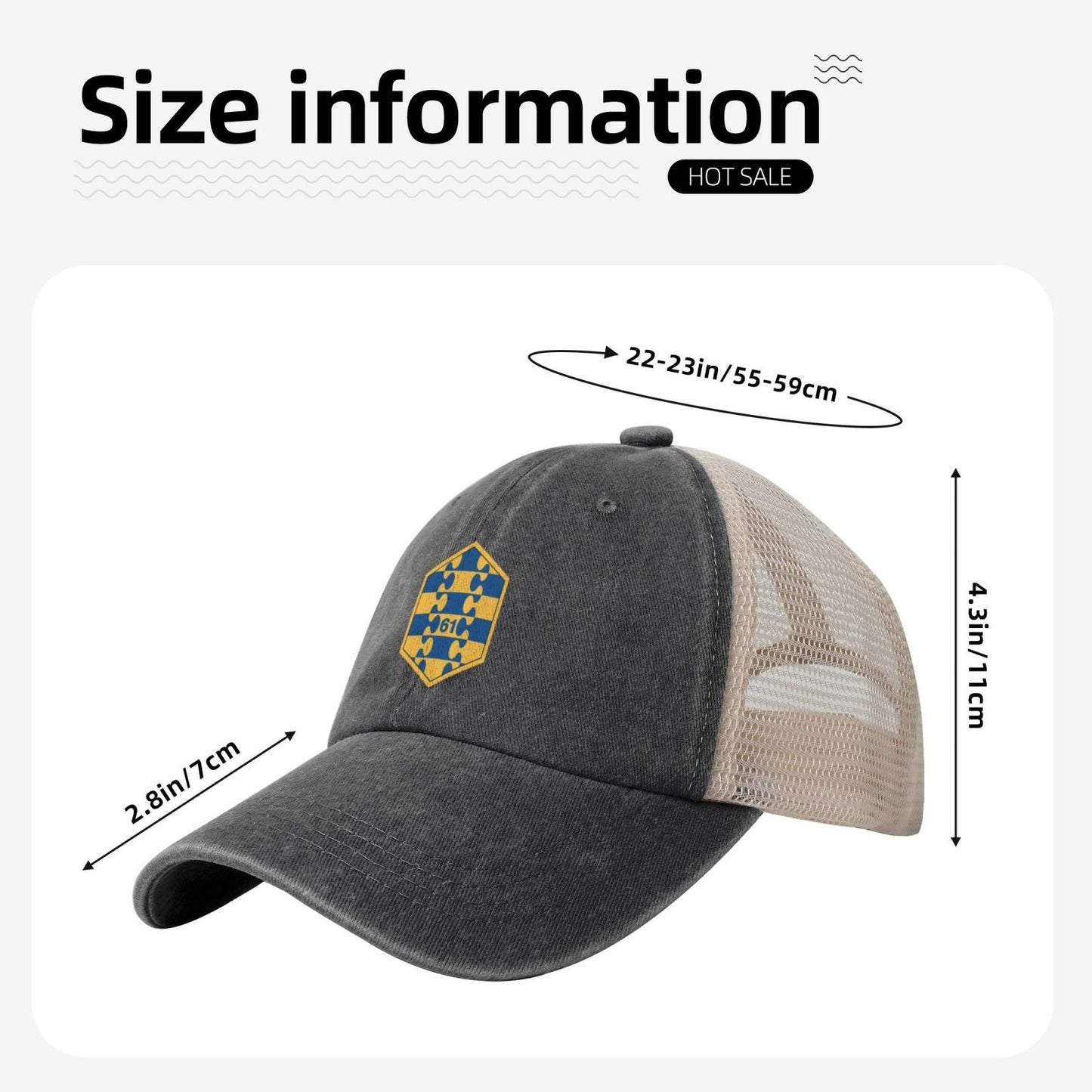 Los Angeles Garrison Emblem Printed unisex baseball cap adjustable grid baseball cap veteran gift