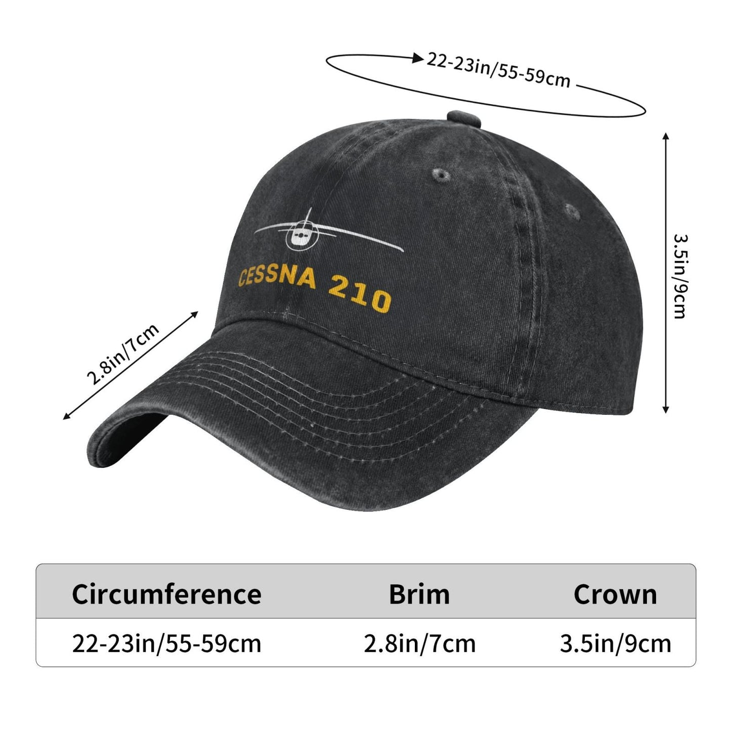 Cessna 210 Printing unisex baseball cap adjustable hats Outdoor leisure hat veteran gift