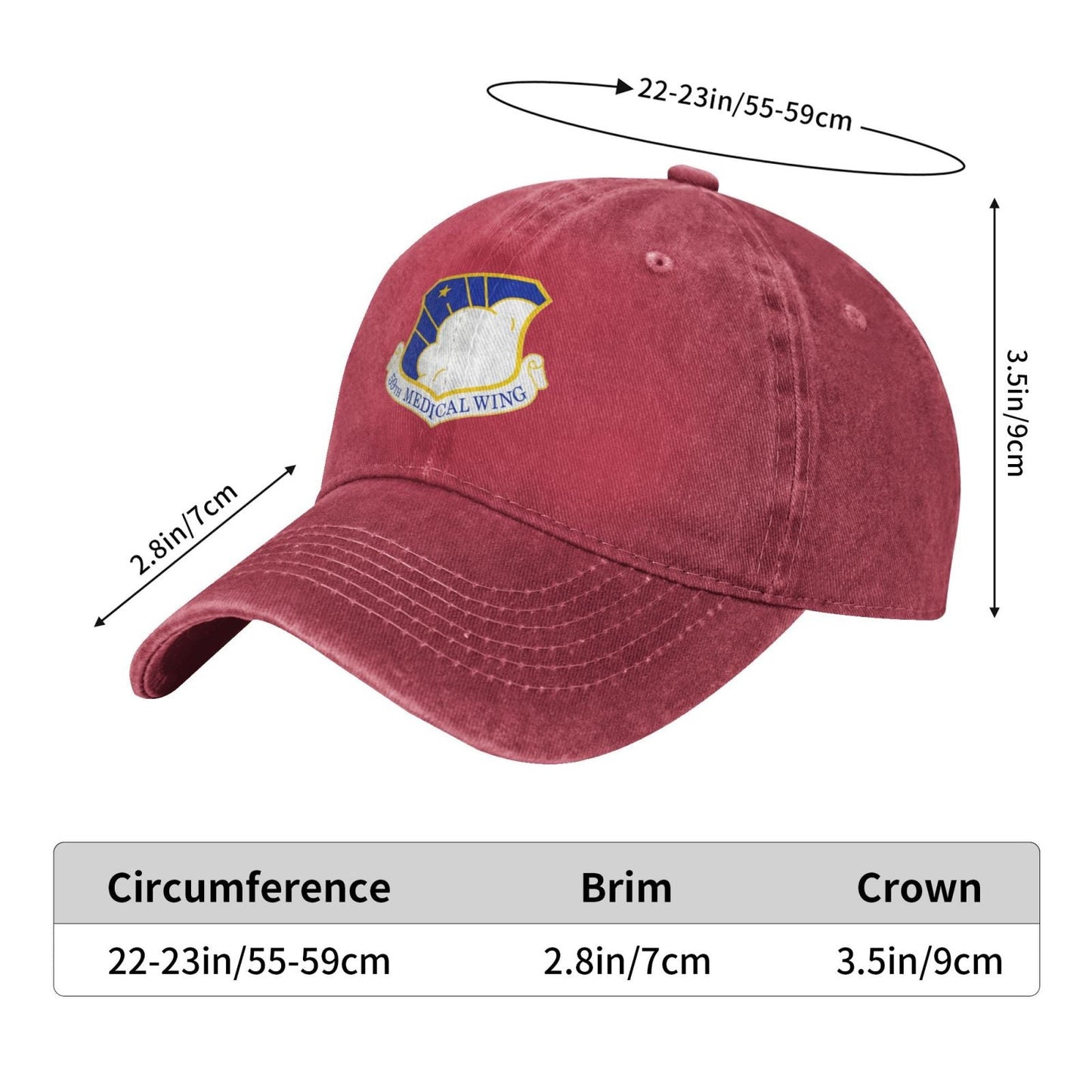 59th Medical Wing Printed unisex baseball cap adjustable cap veteran gift