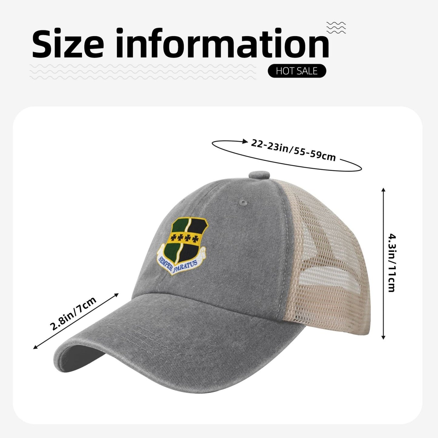 9th Reconnaissance Wing Printed unisex baseball cap adjustable grid baseball cap veteran gift