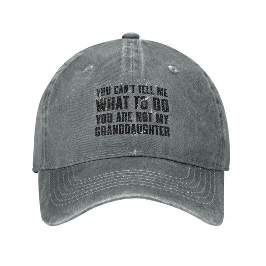YOU CAN'T TELL ME WHAT TO DO Printing unisex baseball cap adjustable hats Outdoor leisure hat trucker cap