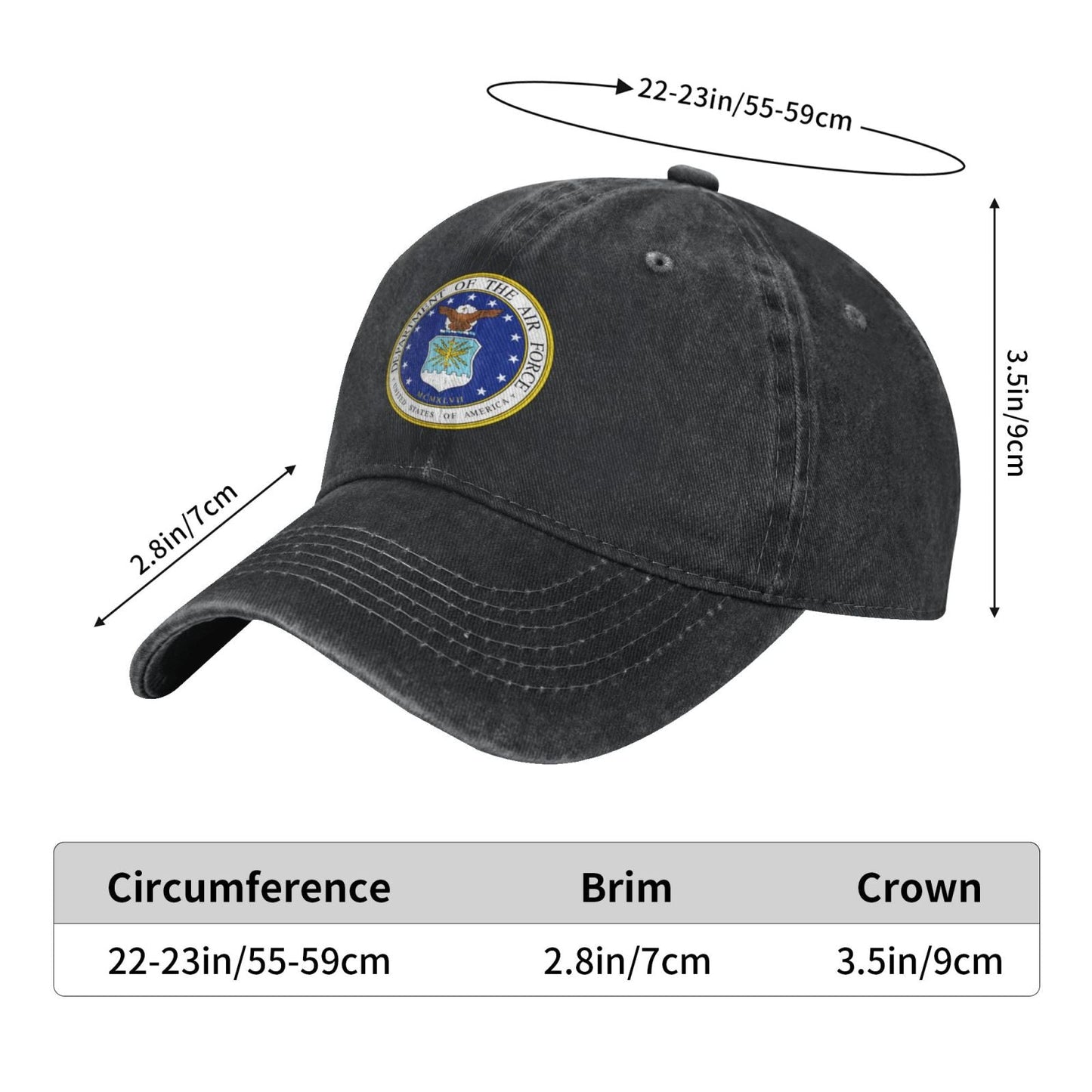 United States Department Of The Air Force Printing unisex baseball cap adjustable cap veteran gift