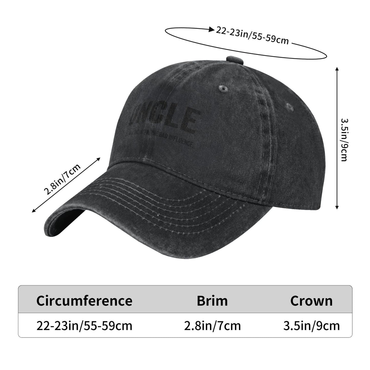 Uncle The Bad Influence Printing unisex baseball cap adjustable hats Outdoor leisure hat trucker cap