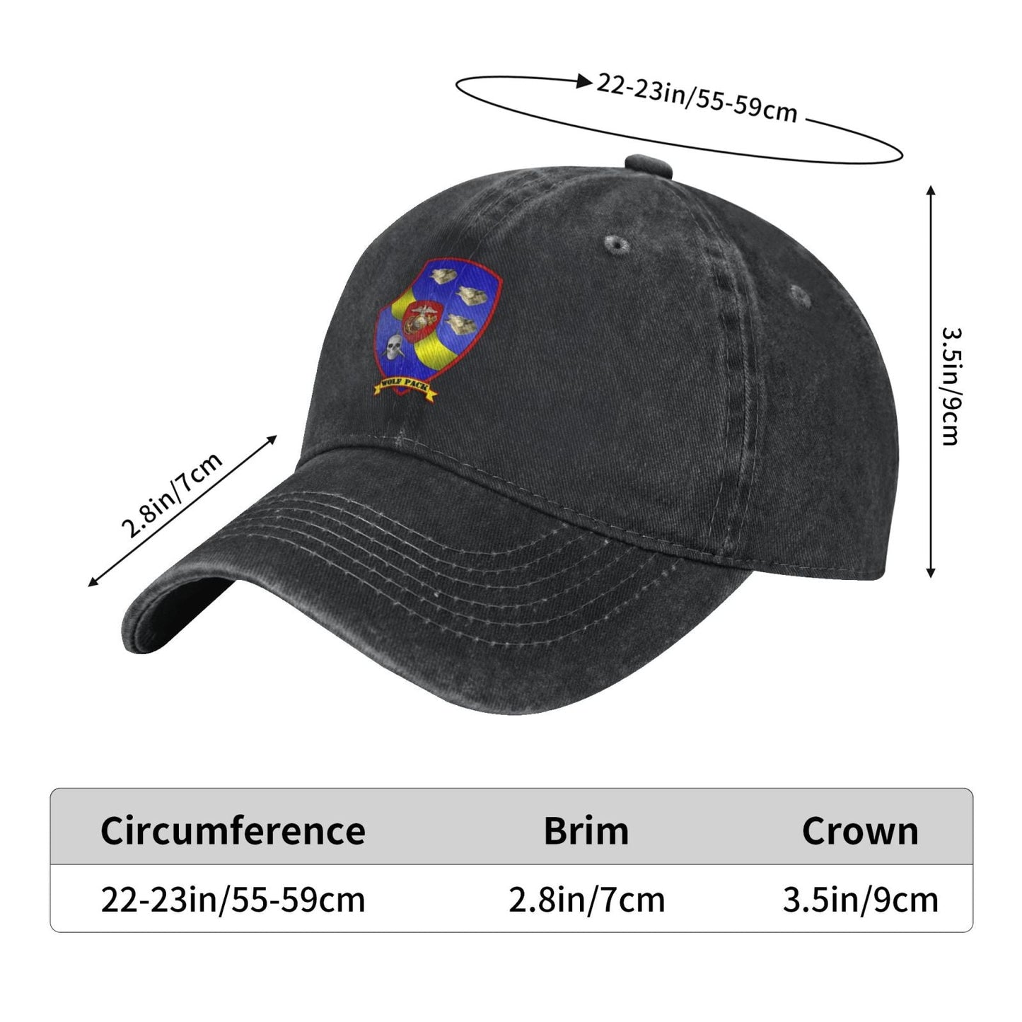 Third Light Armored Reconnaissance Battalion Emblem Printed unisex baseball cap adjustable cap veteran gift