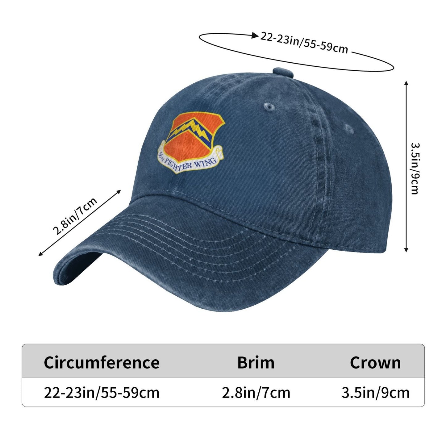 56th Fighter Wing Printing unisex baseball cap adjustable cap veteran gift