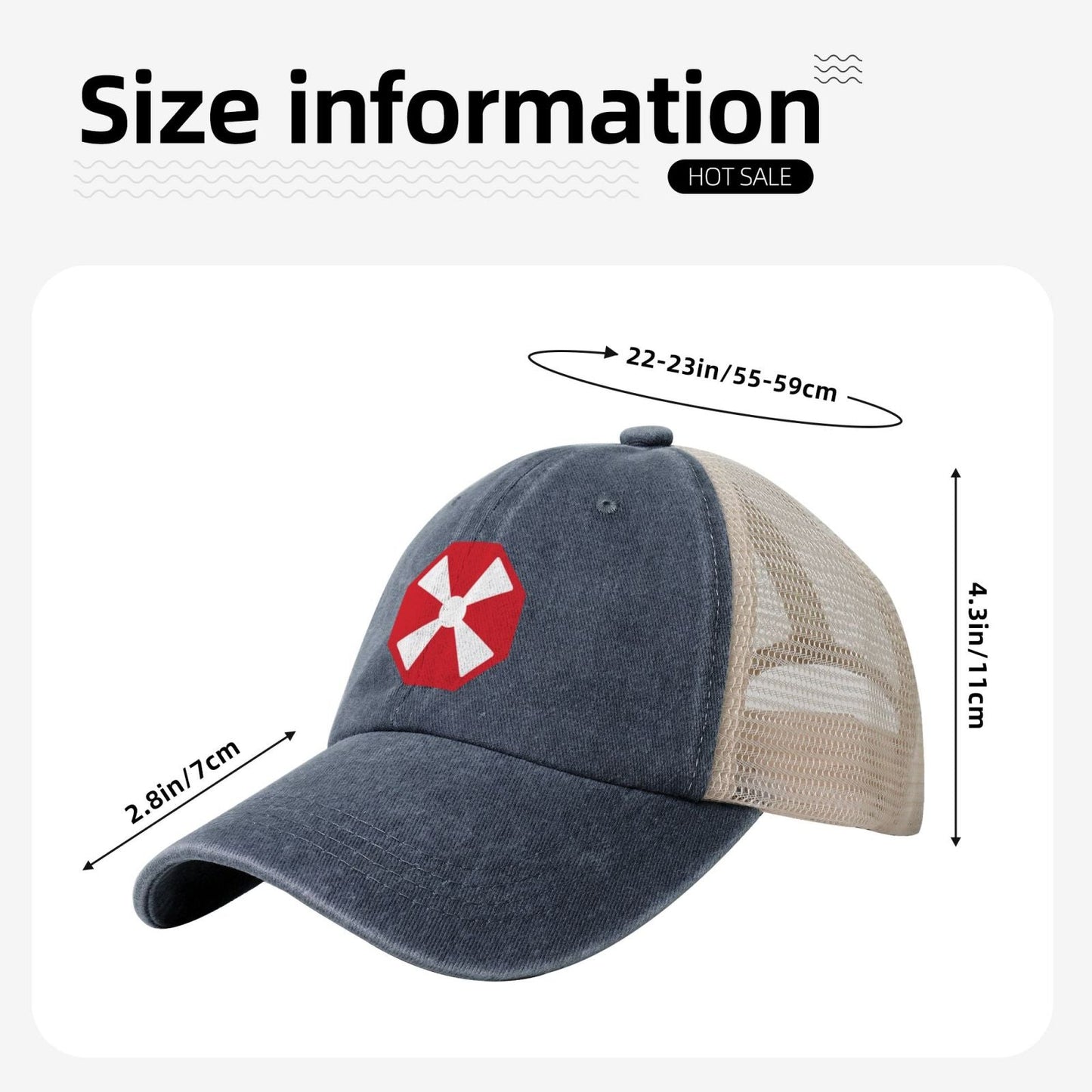 Eighth United States Army CSIB Printed unisex baseball cap adjustable grid baseball cap veteran gift