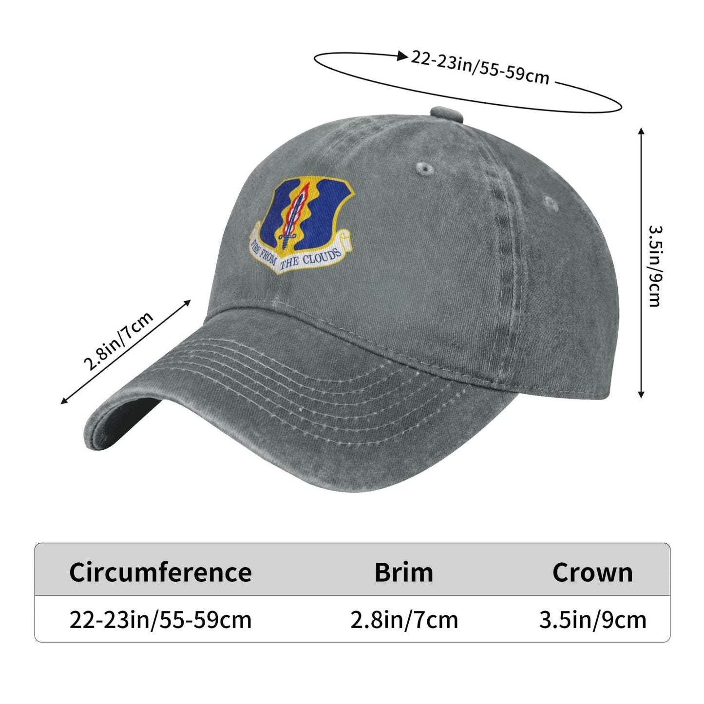 33d Fighter Wing Printing unisex baseball cap adjustable cap veteran gift