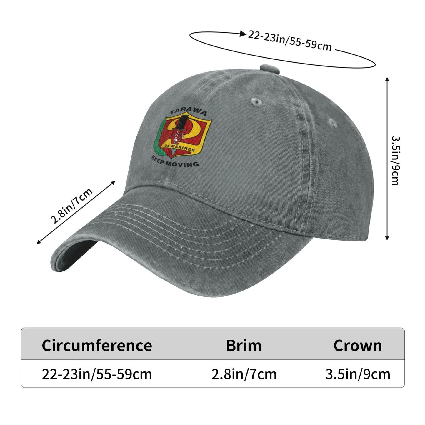 2nd Marine Regiment Printed unisex baseball cap adjustable cap veteran gift