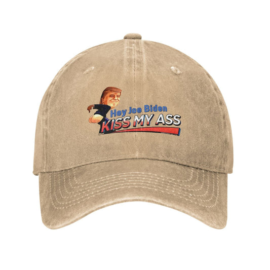 Hey Joe Biden Kiss My Ass Printing unisex baseball cap adjustable hats veteran gift