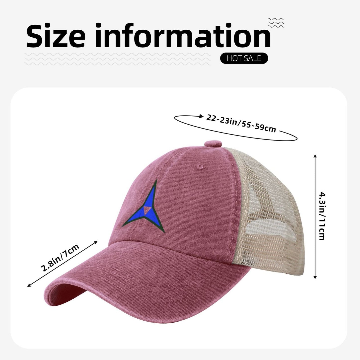 3 Corps Shoulder Sleeve Insignia Printed unisex baseball cap adjustable grid baseball cap veteran gift