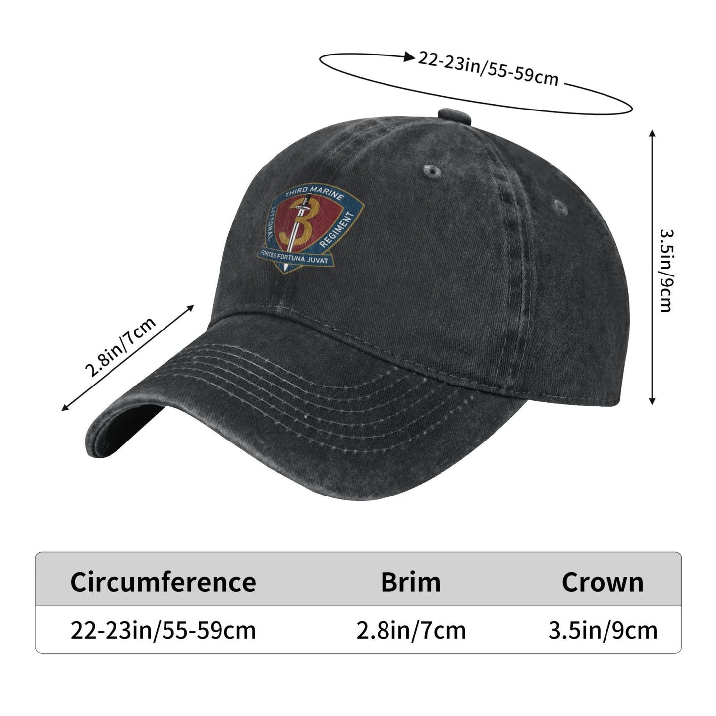 3rd Marine Littoral Regiment Printed unisex baseball cap adjustable cap veteran gift