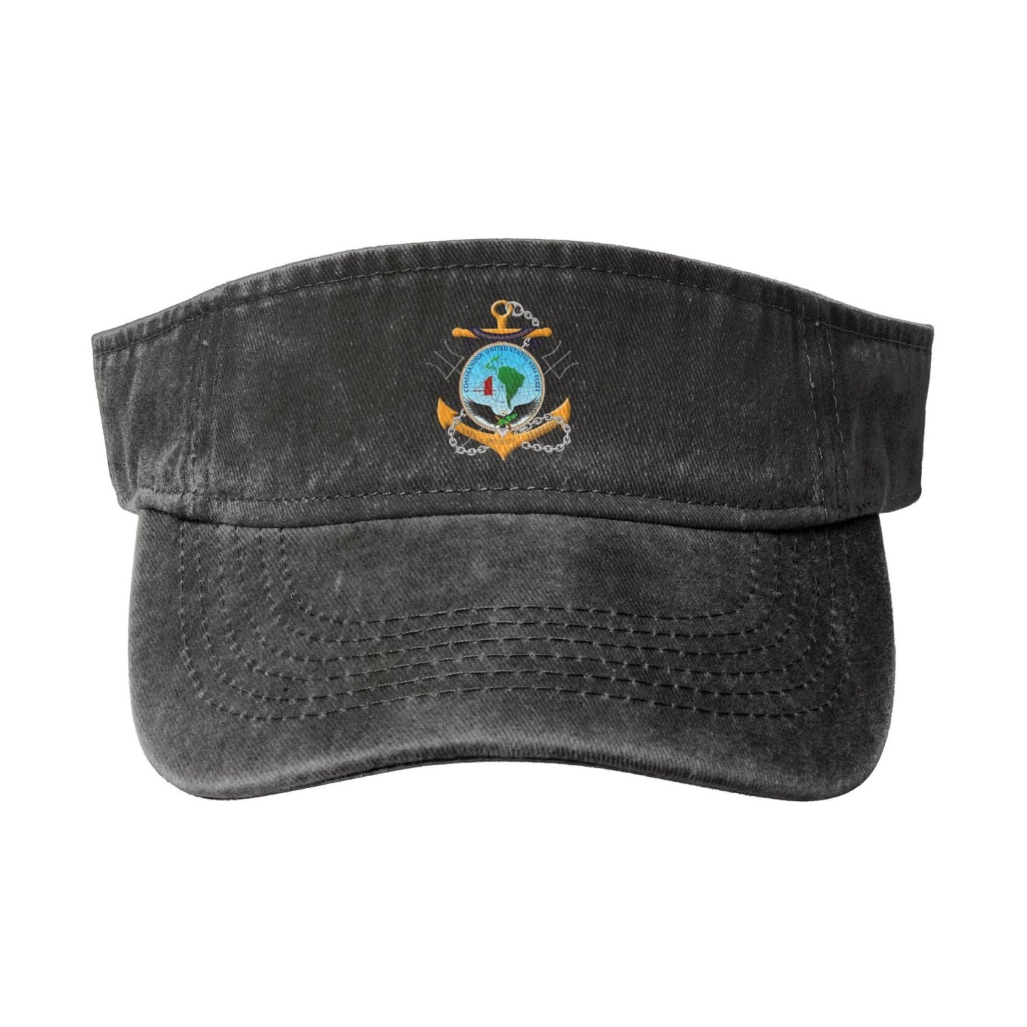 U.S. Fourth Fleet Badge Printing adjustable Empty Top Baseball Sun Cap unisex outdoor sport hat veterans gift