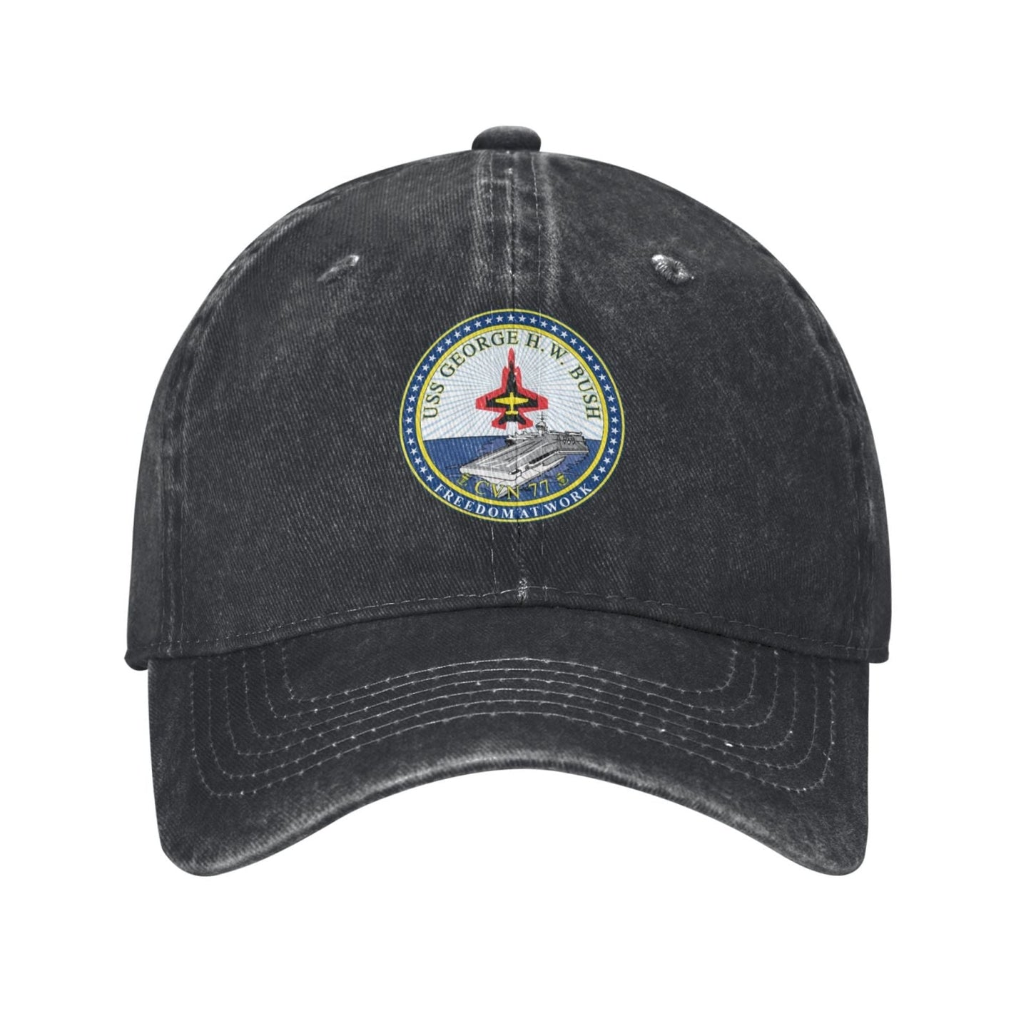 USS George H.W. Bush (CVN-77) Printed unisex baseball cap adjustable cap veteran gift