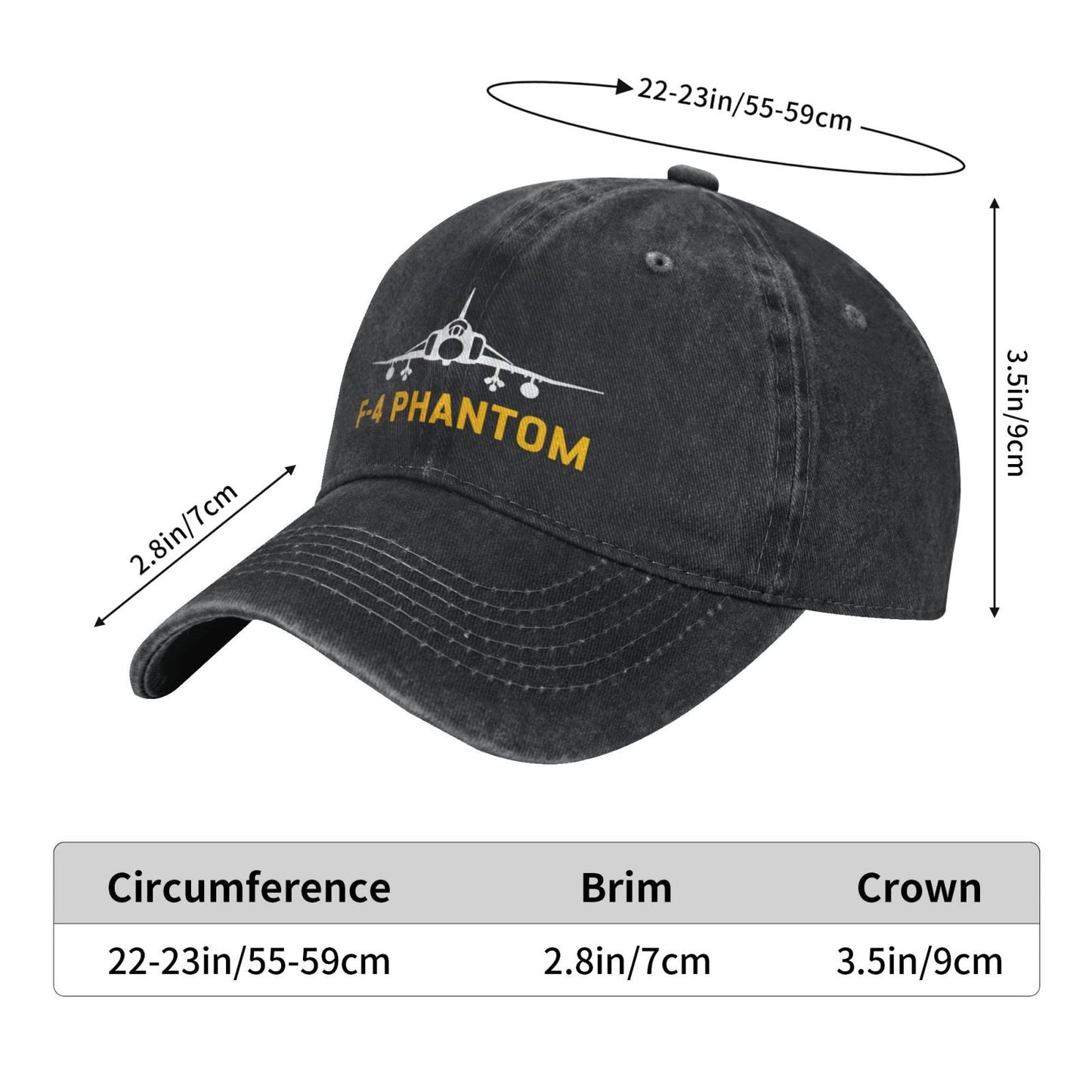 F-4 Phantom Printed unisex baseball cap adjustable cap outdoor casual cap truck driver cap