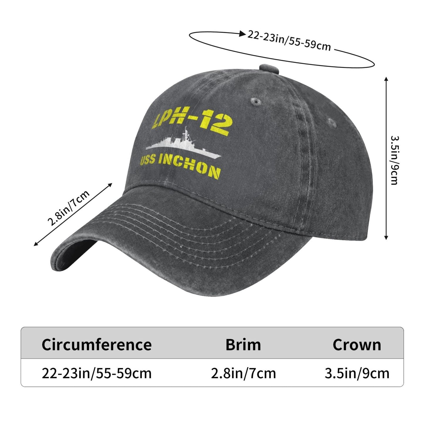 Uss Inchon LPH-12 Printing unisex baseball cap adjustable hats veteran gift