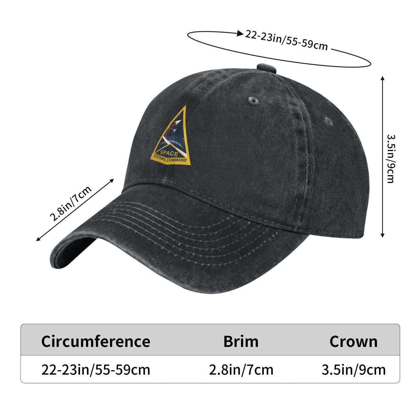 Space Systems Command Emblem Printing unisex baseball cap adjustable cap veteran gift