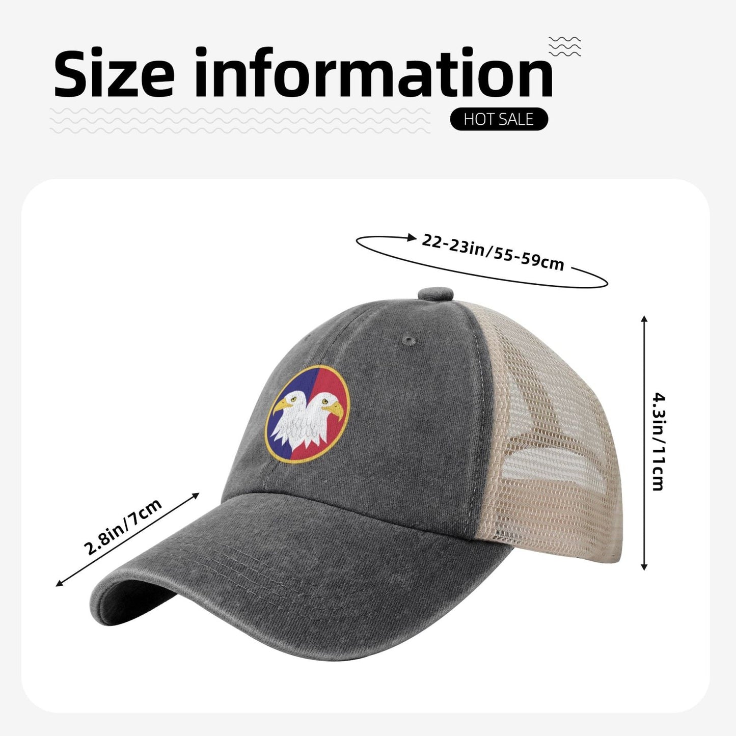 US Army Reserve Command SSI Printed unisex baseball cap adjustable grid baseball cap veteran gift