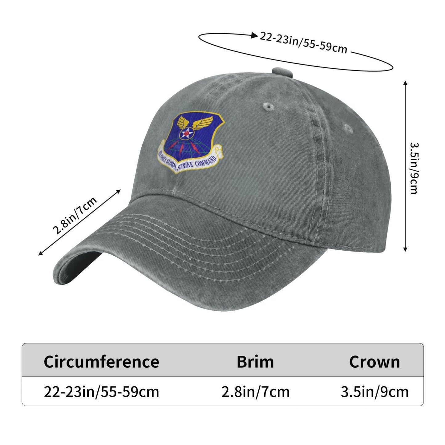 Air Force Global Strike Command Printed unisex baseball cap adjustable cap veteran gift