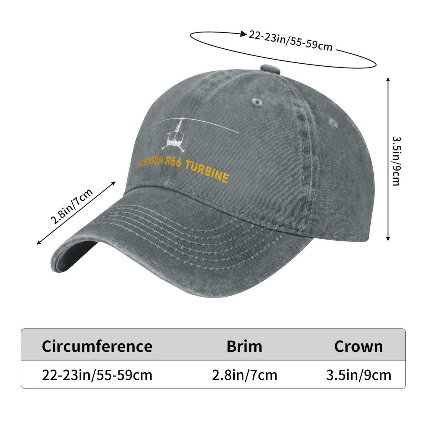 Robinson R66 Turbine Printing unisex baseball cap adjustable hats Outdoor leisure hat veteran gift