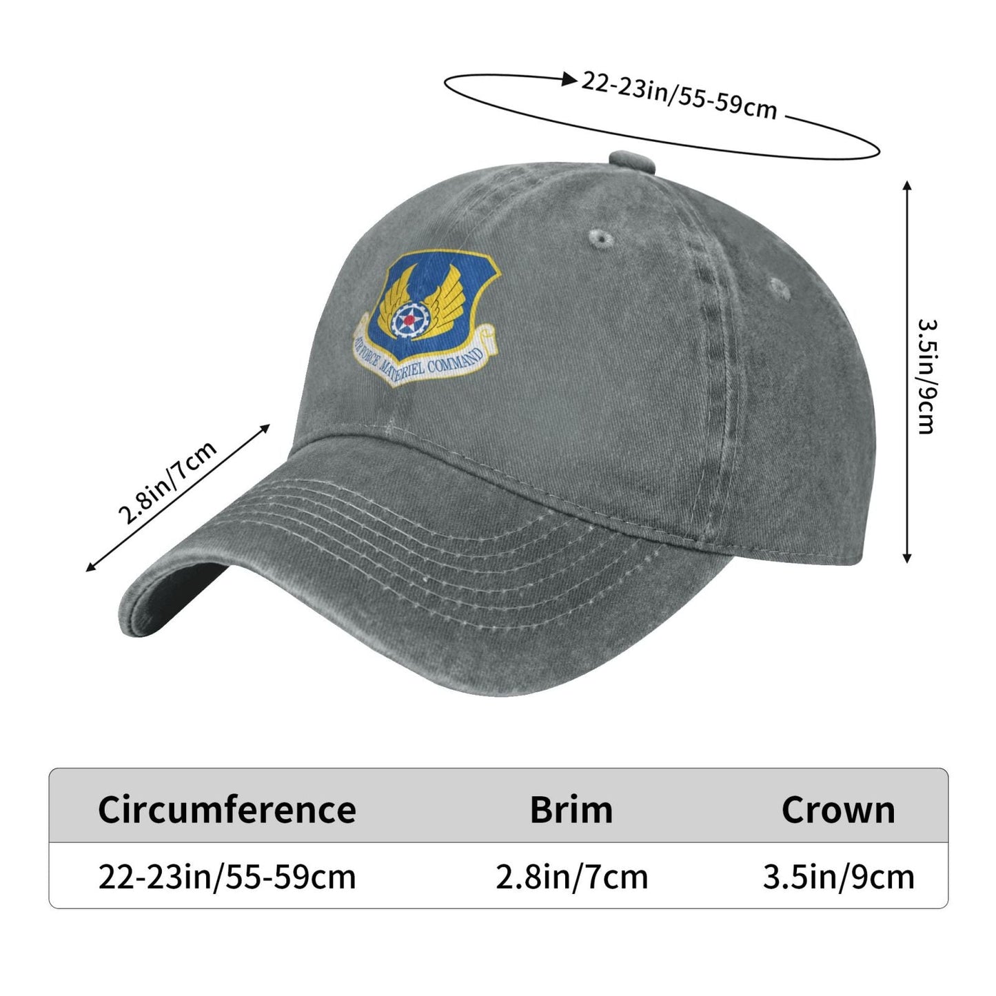 Air Force Materiel Command Printed unisex baseball cap adjustable cap veteran gift