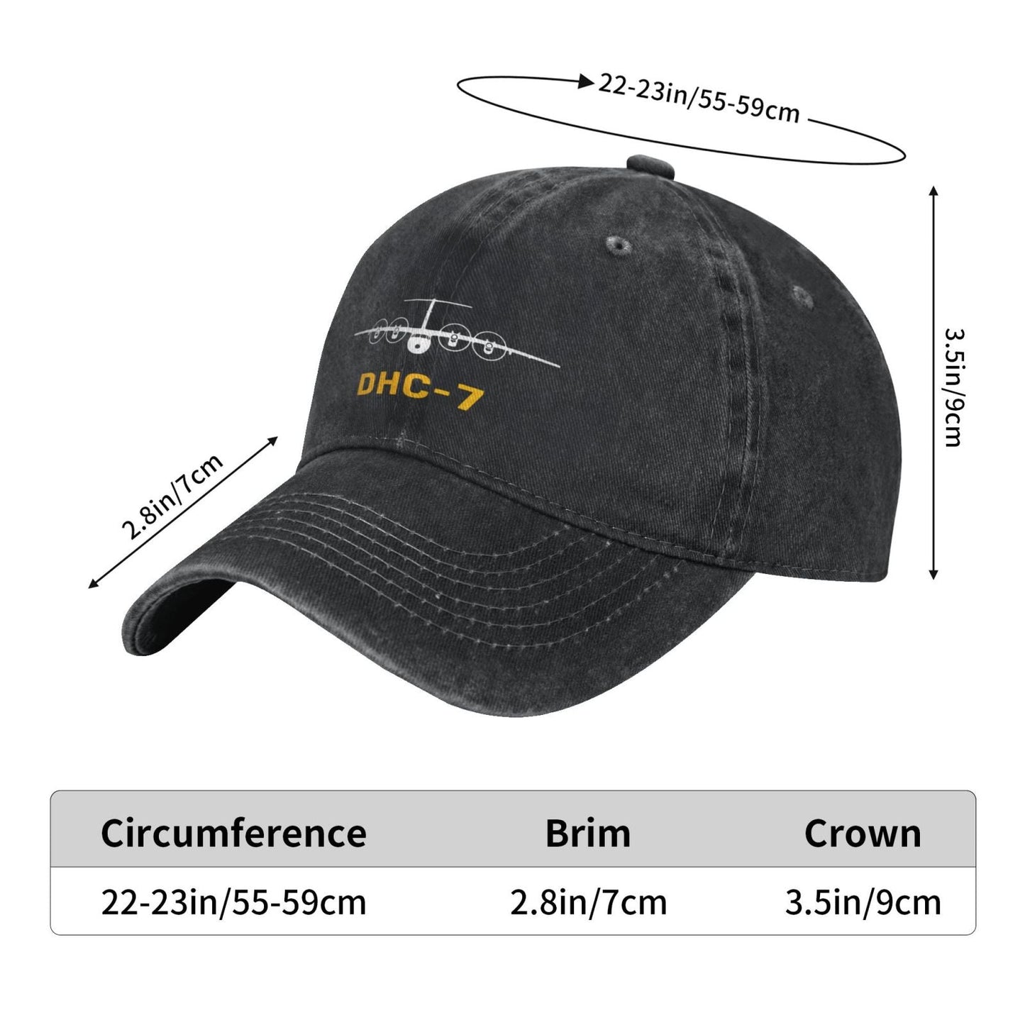 DHC-7 Printing unisex baseball cap adjustable hats Outdoor leisure hat veteran gift