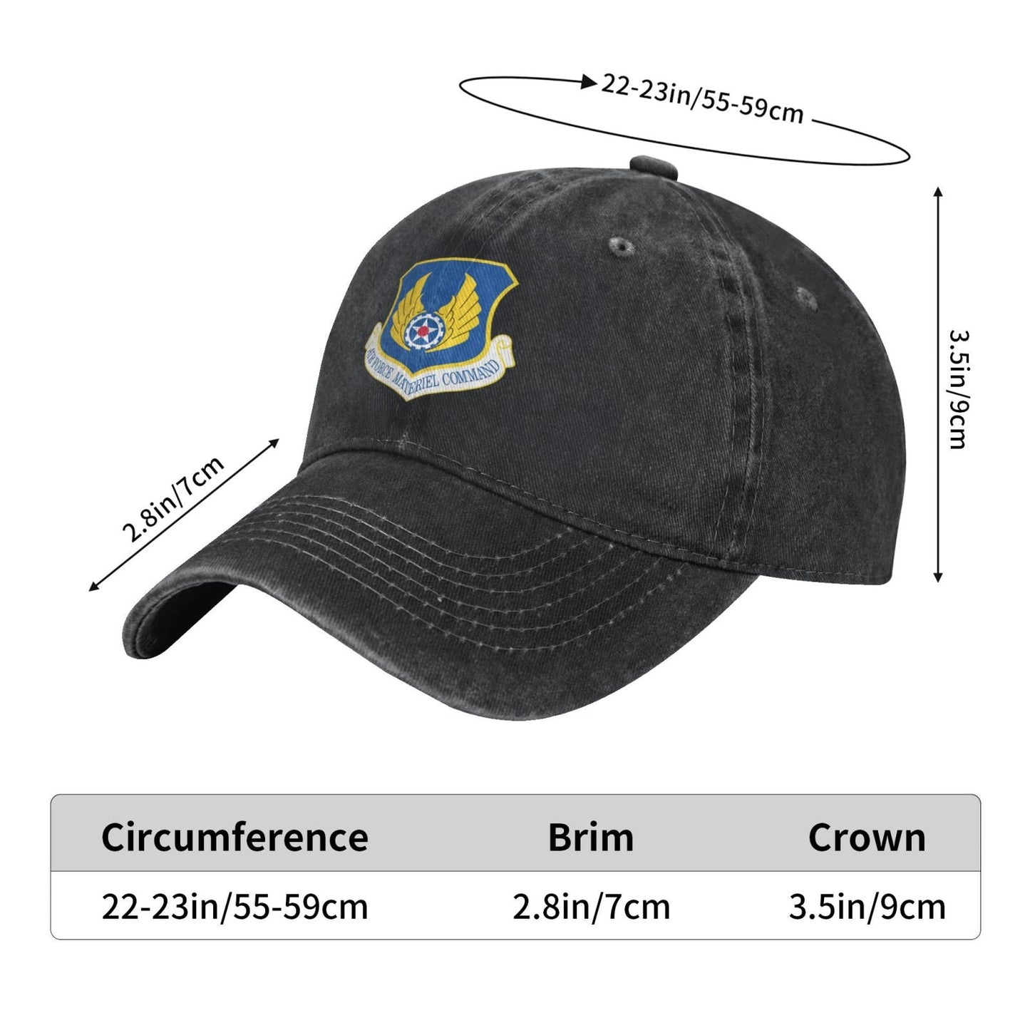 Air Force Materiel Command Printed unisex baseball cap adjustable cap veteran gift