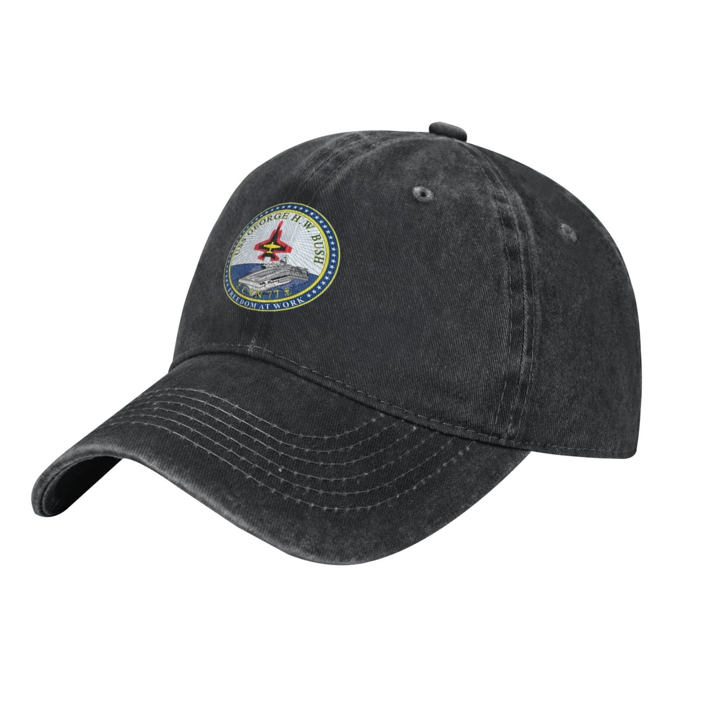 USS George H.W. Bush (CVN-77) Printed unisex baseball cap adjustable cap veteran gift