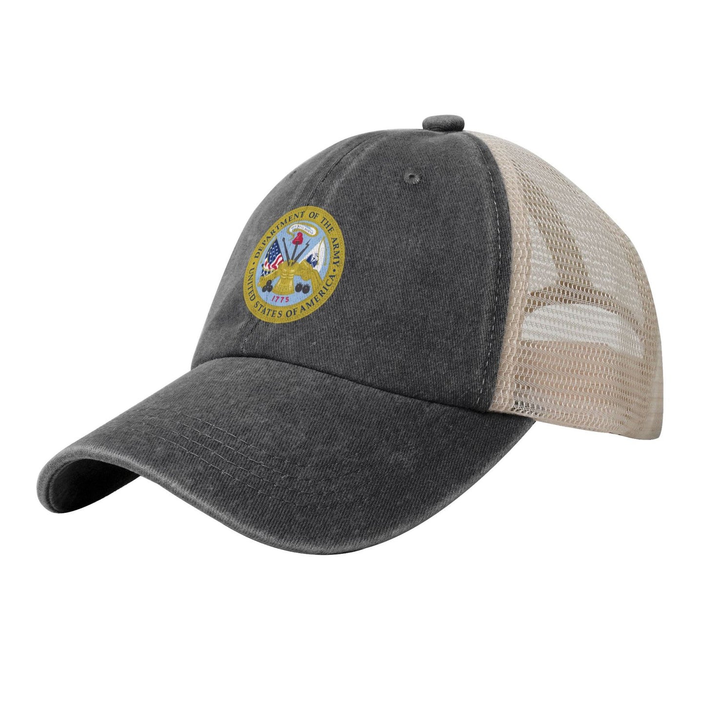 United States Department Of The Army Seal Printed unisex baseball cap adjustable grid baseball cap veteran gift