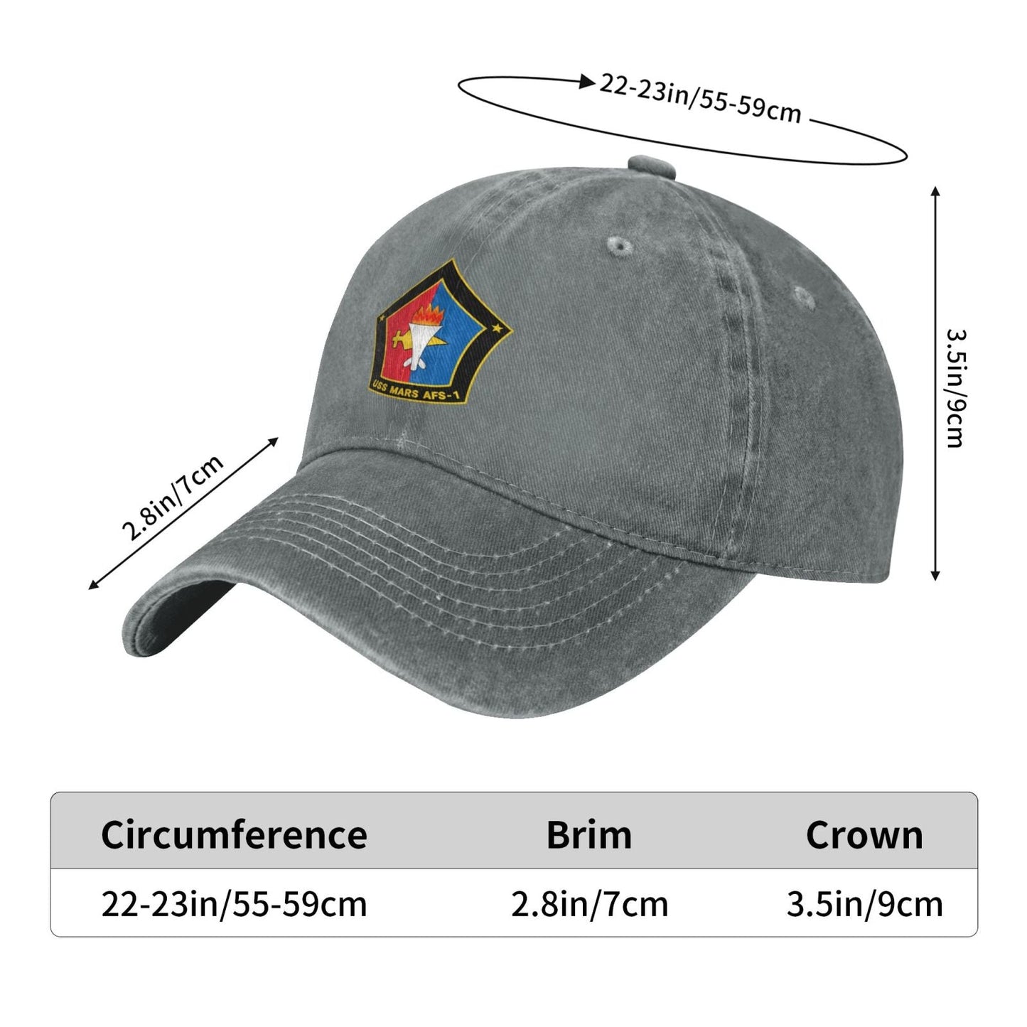USS Mars Afs-1 Printing unisex baseball cap adjustable hats veteran gift