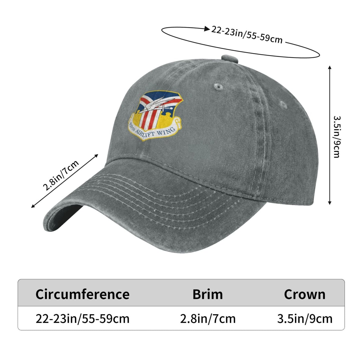 910th Airlift Wing Printing unisex baseball cap adjustable cap veteran gift