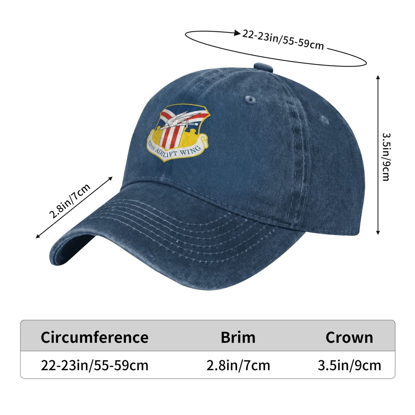 910th Airlift Wing Printing unisex baseball cap adjustable cap veteran gift