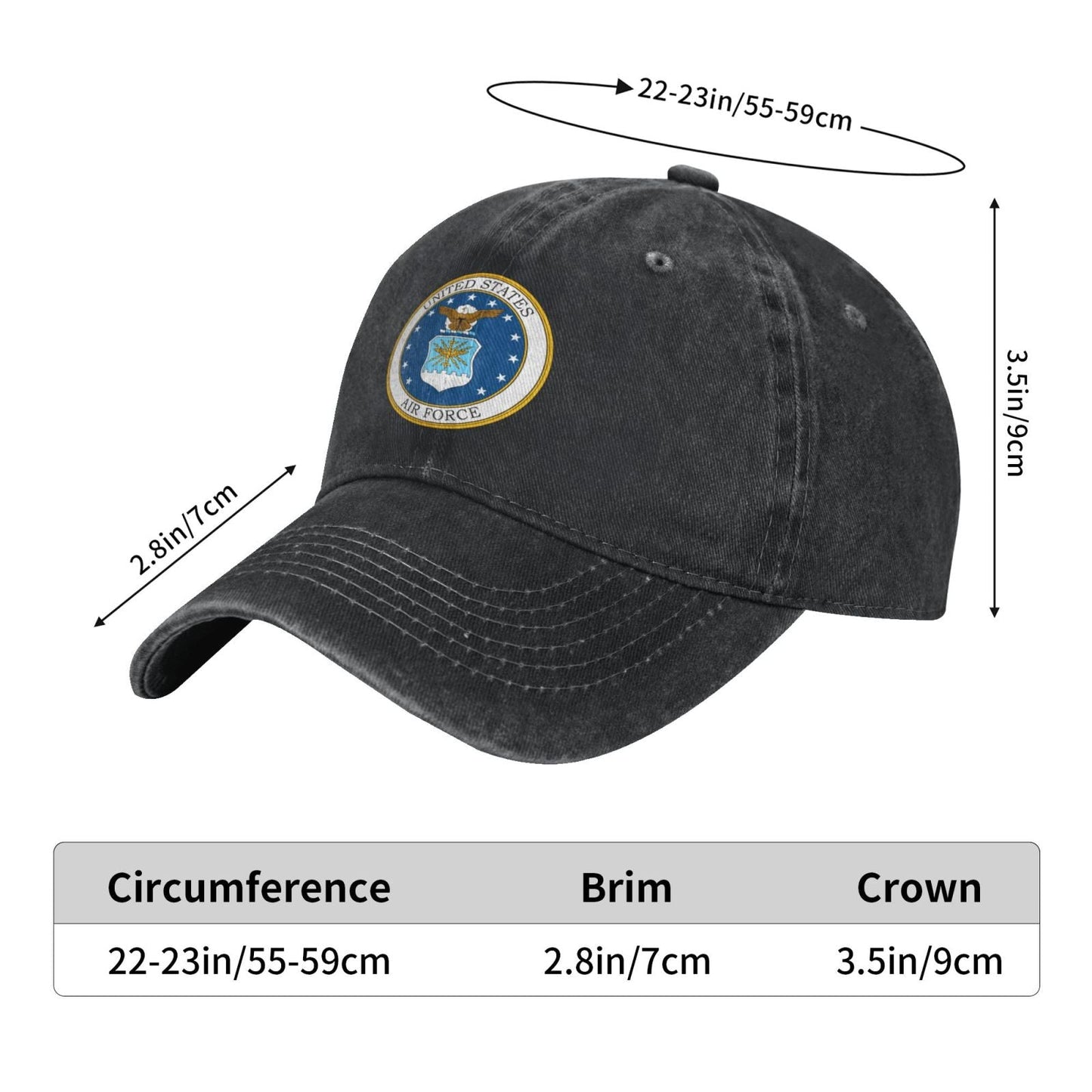 Emblem Of The United States Air Force Printing unisex baseball cap adjustable cap veteran gift