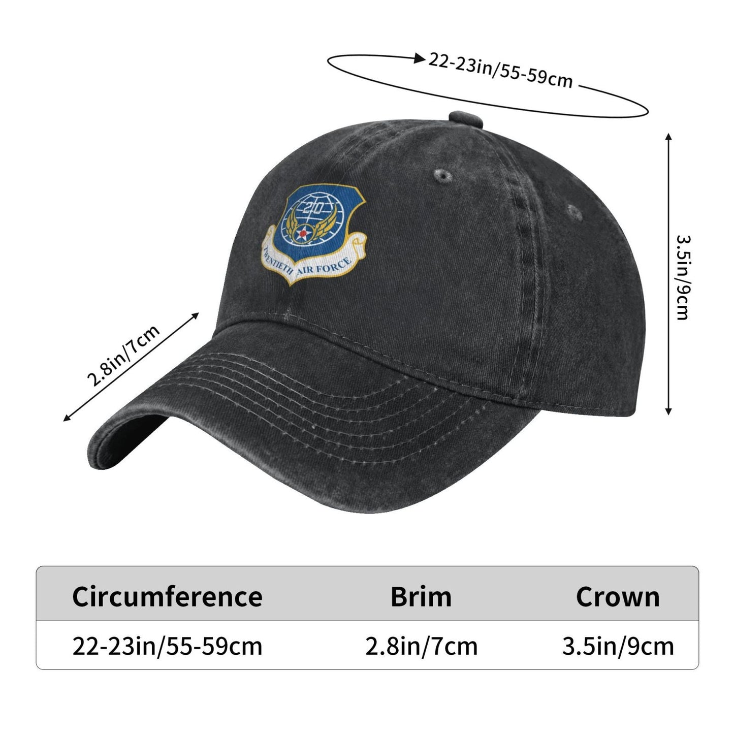 Twentieth Air Force_Emblem Printed unisex baseball cap adjustable cap veteran gift