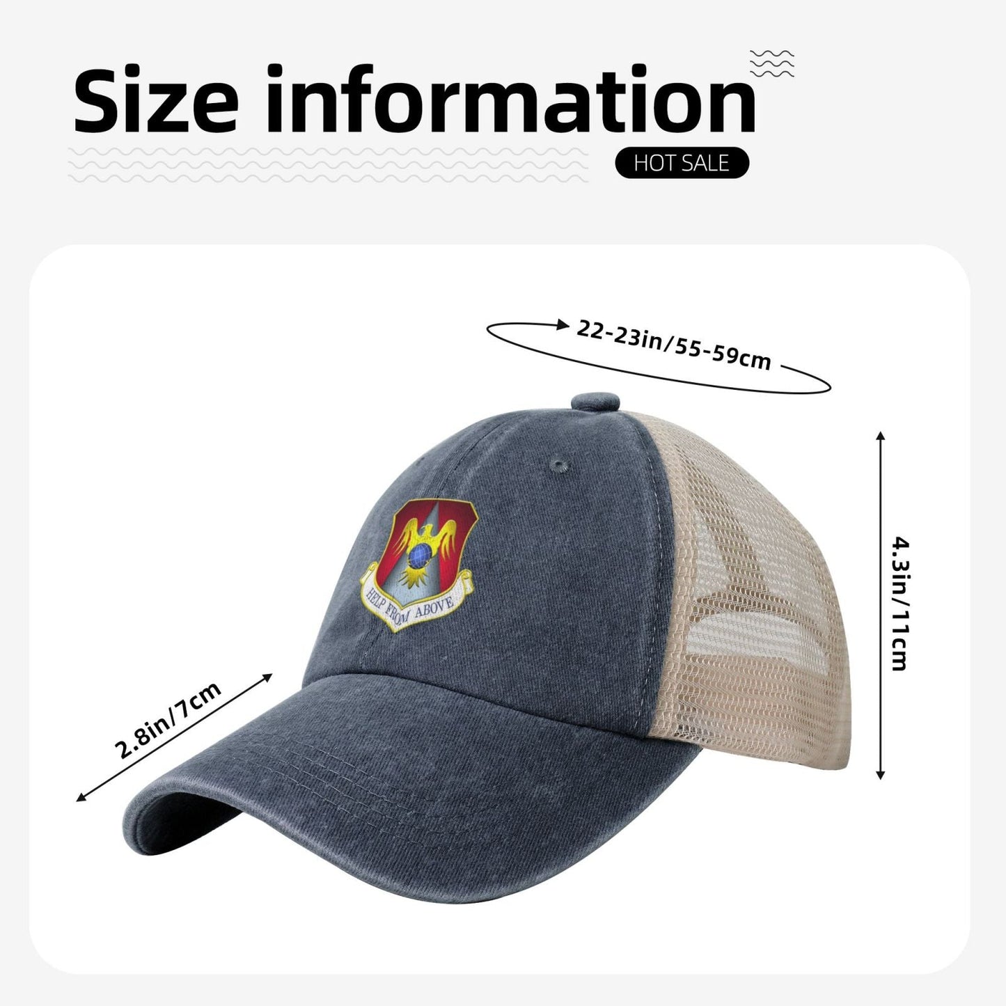 375 Airlift Wg Printed unisex baseball cap adjustable grid baseball cap veteran gift