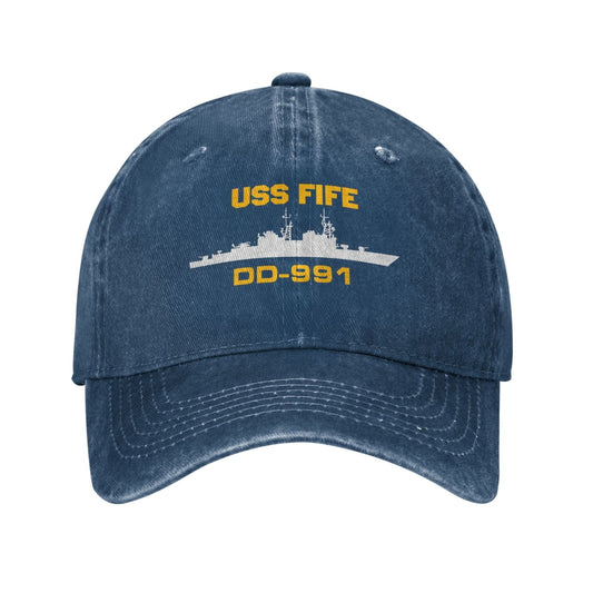 USS Fife (DD-991) Printed unisex baseball cap adjustable cap veteran gift