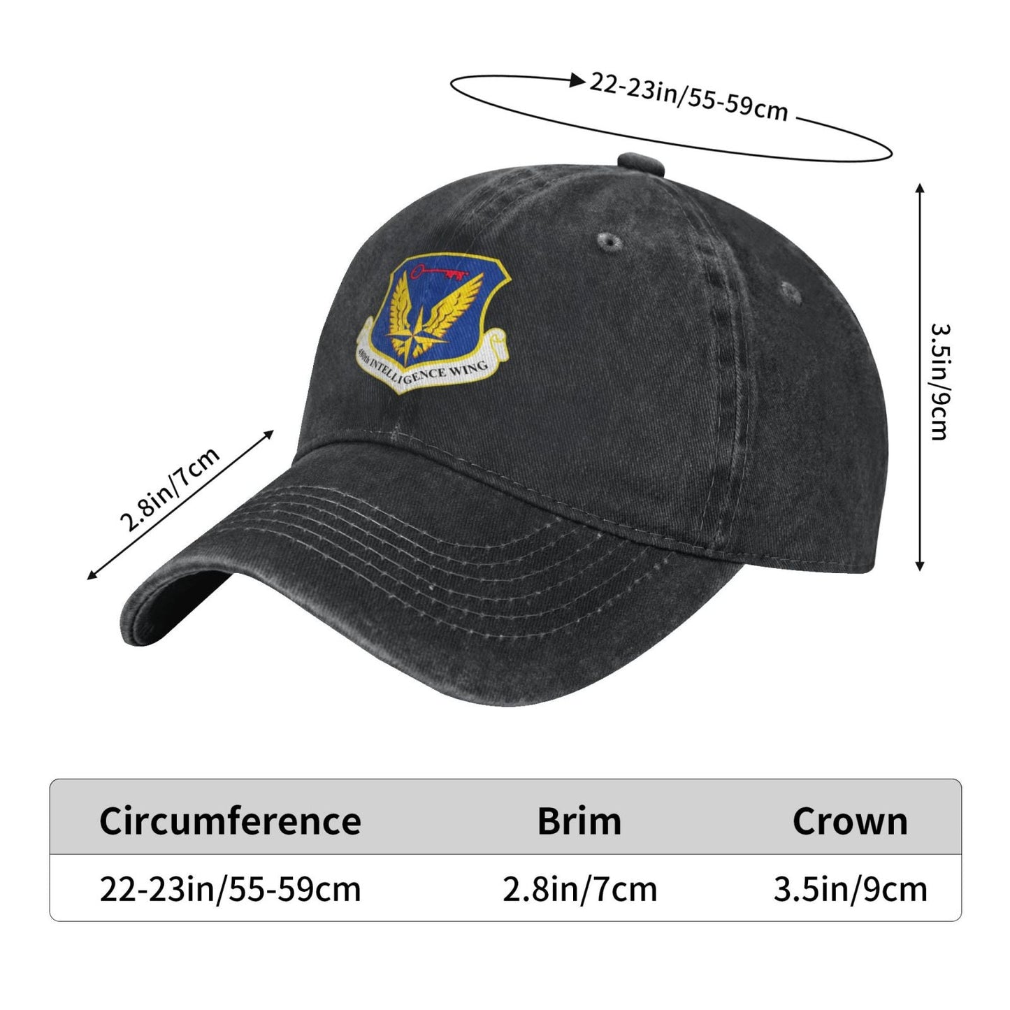 480th Intelligence Wing Printing unisex baseball cap adjustable cap veteran gift