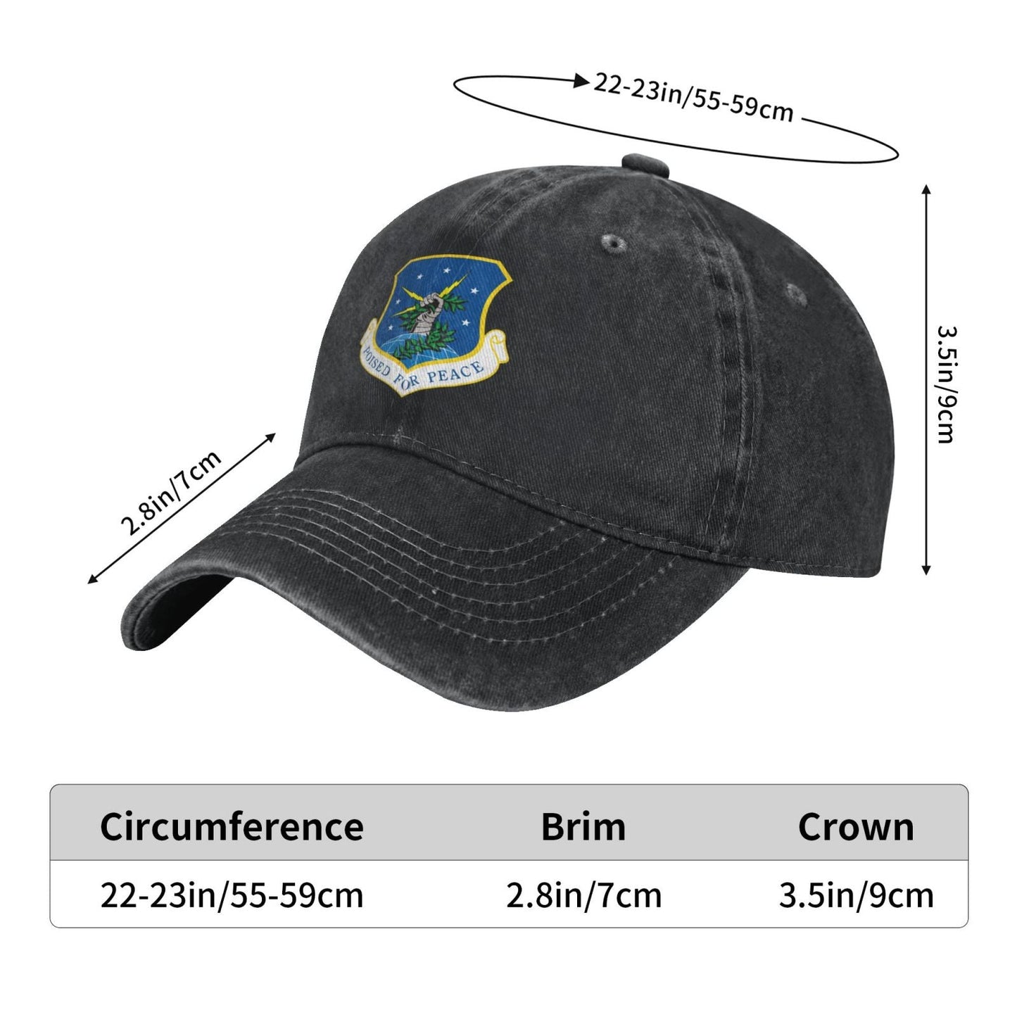 91st_Space_Wing Printing unisex baseball cap adjustable cap veteran gift