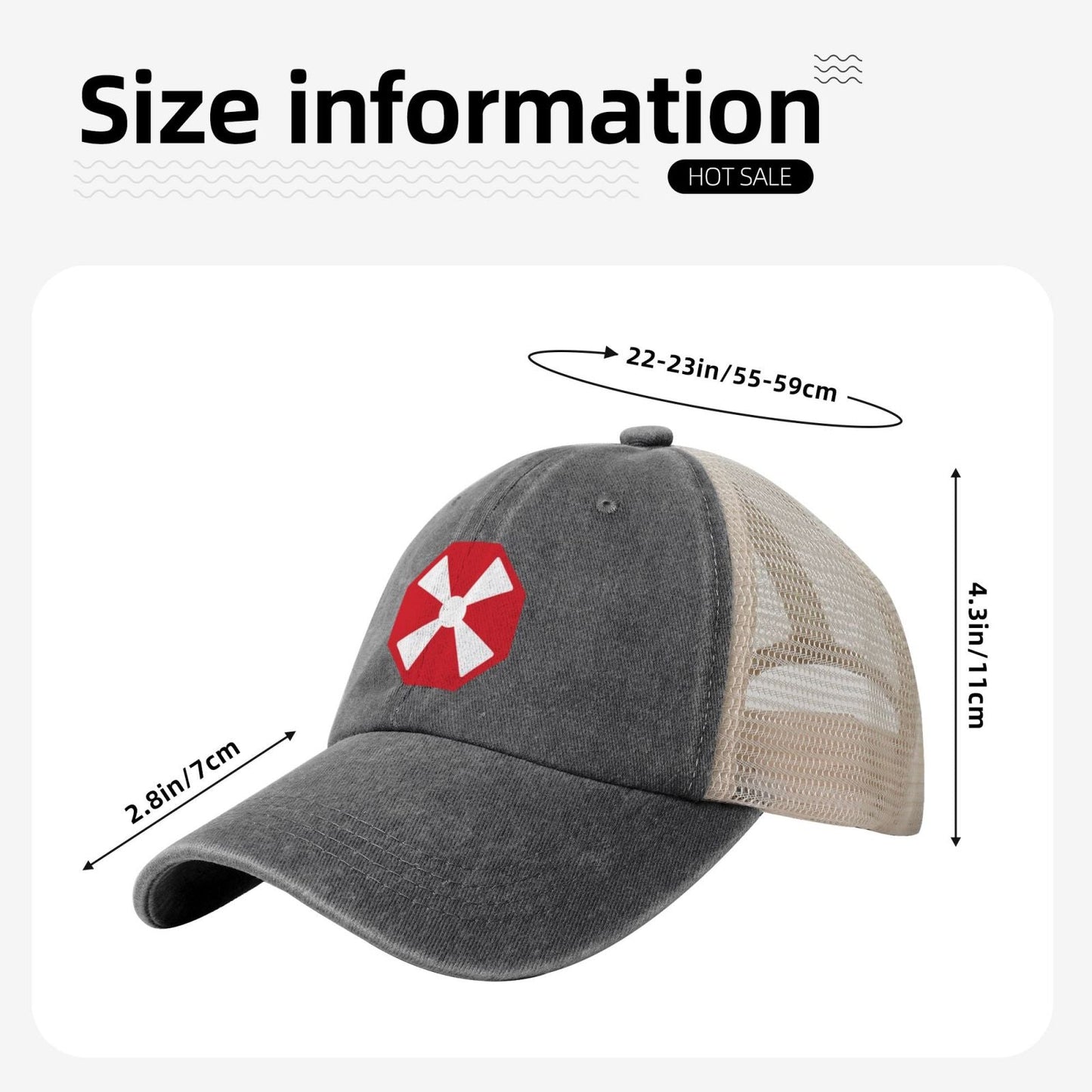 Eighth United States Army CSIB Printed unisex baseball cap adjustable grid baseball cap veteran gift