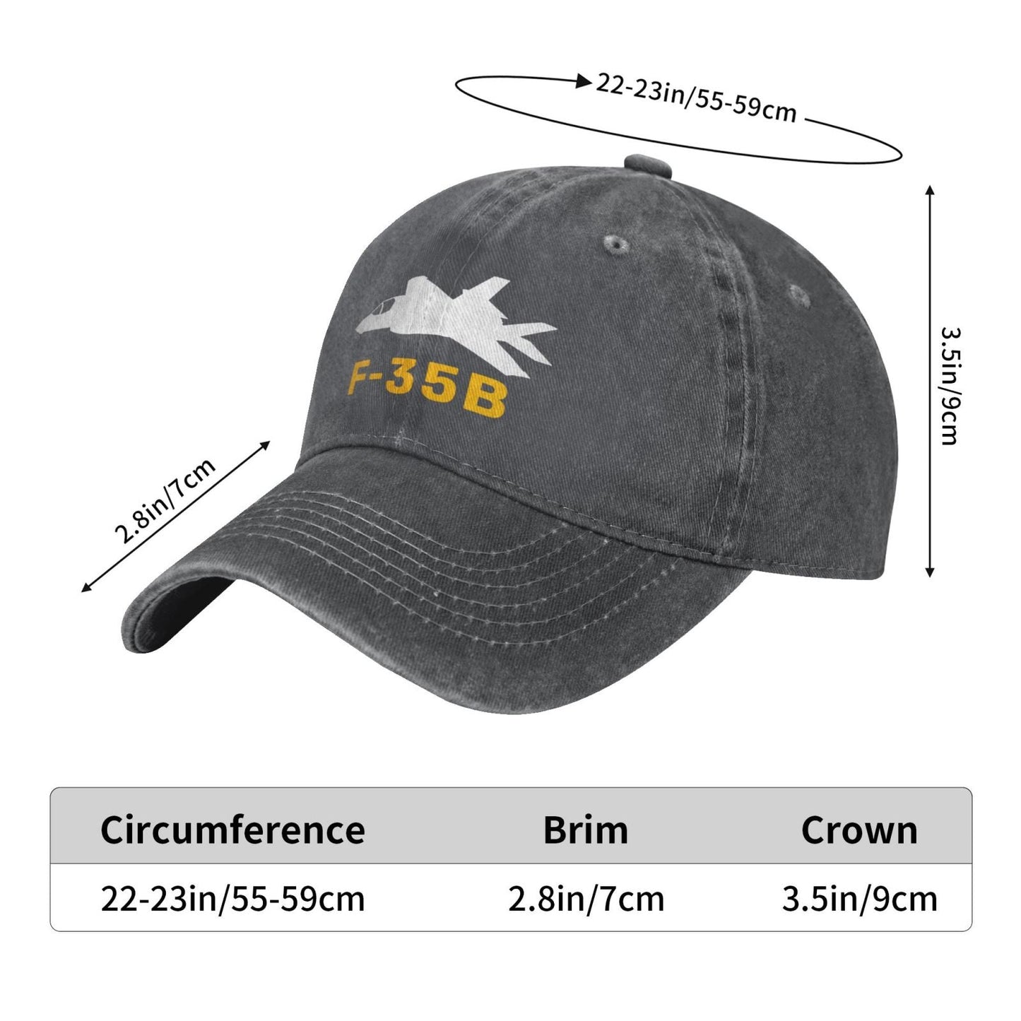 F-35B Printing unisex baseball cap adjustable hats Outdoor leisure hat veteran gift
