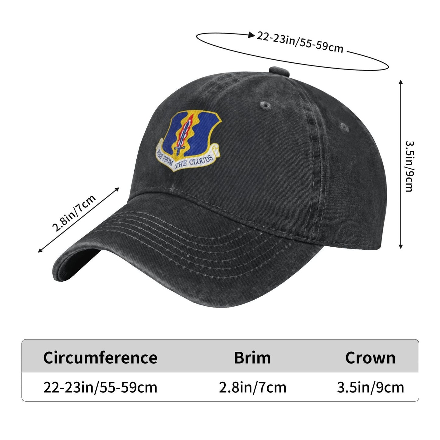 33d Fighter Wing Printing unisex baseball cap adjustable cap veteran gift