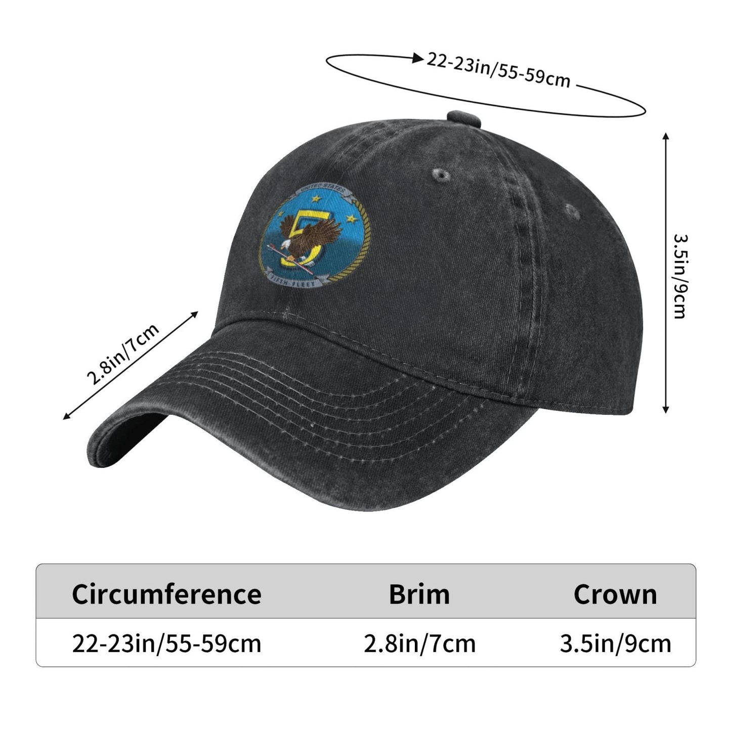 United States Fifth Fleet Insignia Printed unisex baseball cap adjustable cap veteran gift