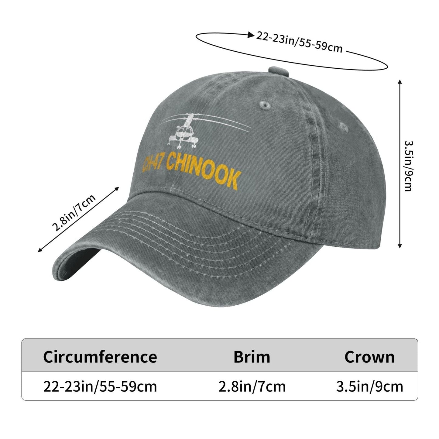 CH-47 CHNOOK Printed unisex baseball cap adjustable cap outdoor casual cap truck driver cap
