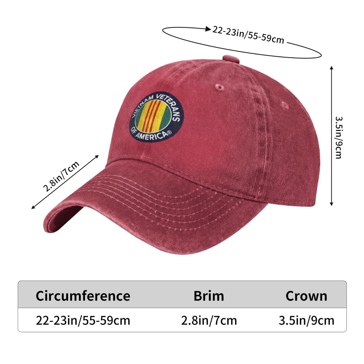 Vietnam Veterans of America Printed unisex baseball cap adjustable cap outdoor sunshade trucker hat