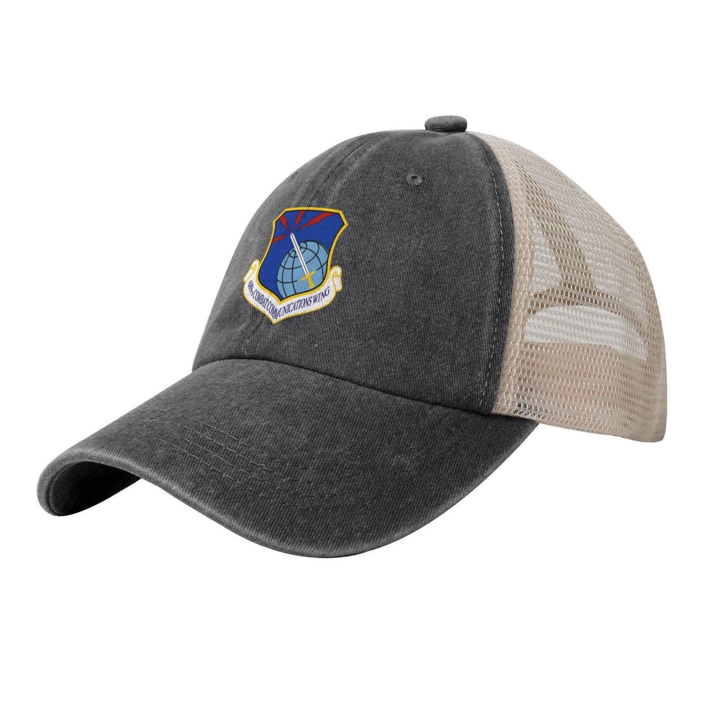 USAF-689 Combat Communications Wing Printed unisex baseball cap adjustable grid baseball cap veteran gift