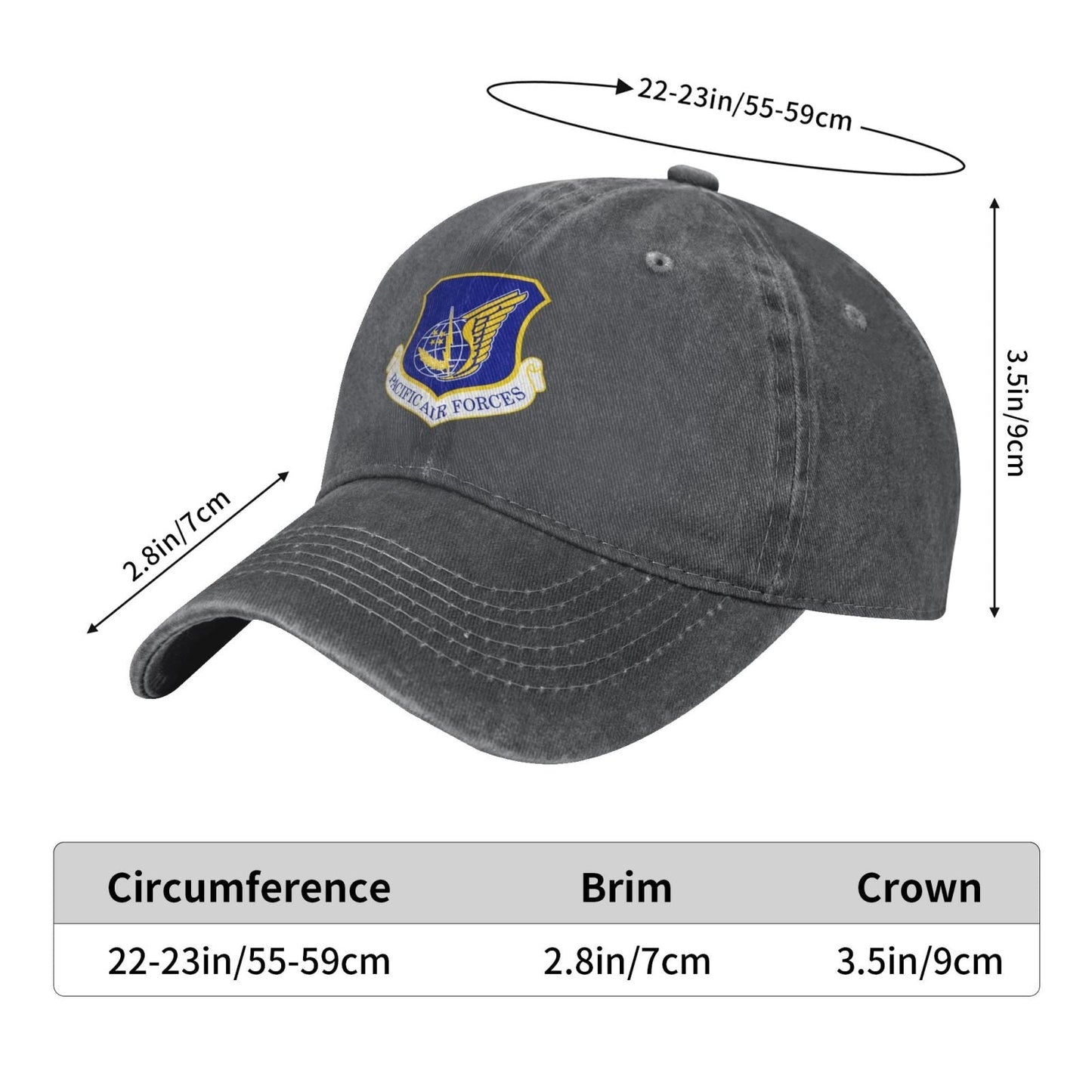 Pacific Air Forces Printing unisex baseball cap adjustable cap veteran gift