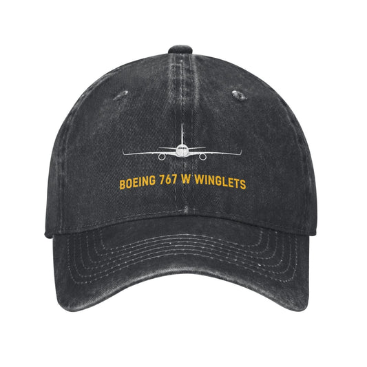 Boeing 767 W Winglets Printing unisex baseball cap adjustable hats Outdoor leisure hat veteran gift