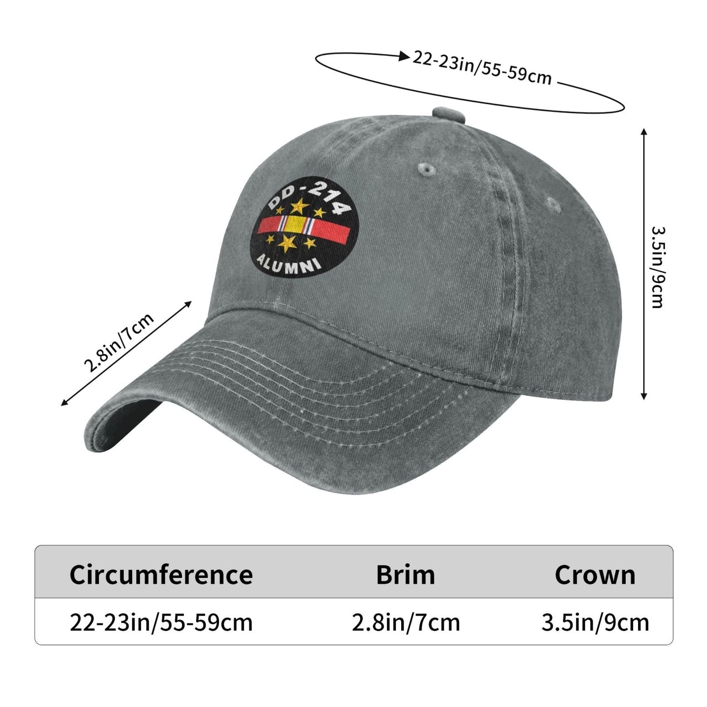 DD-214 Alumni Printed unisex baseball cap adjustable cap outdoor sunshade trucker hat